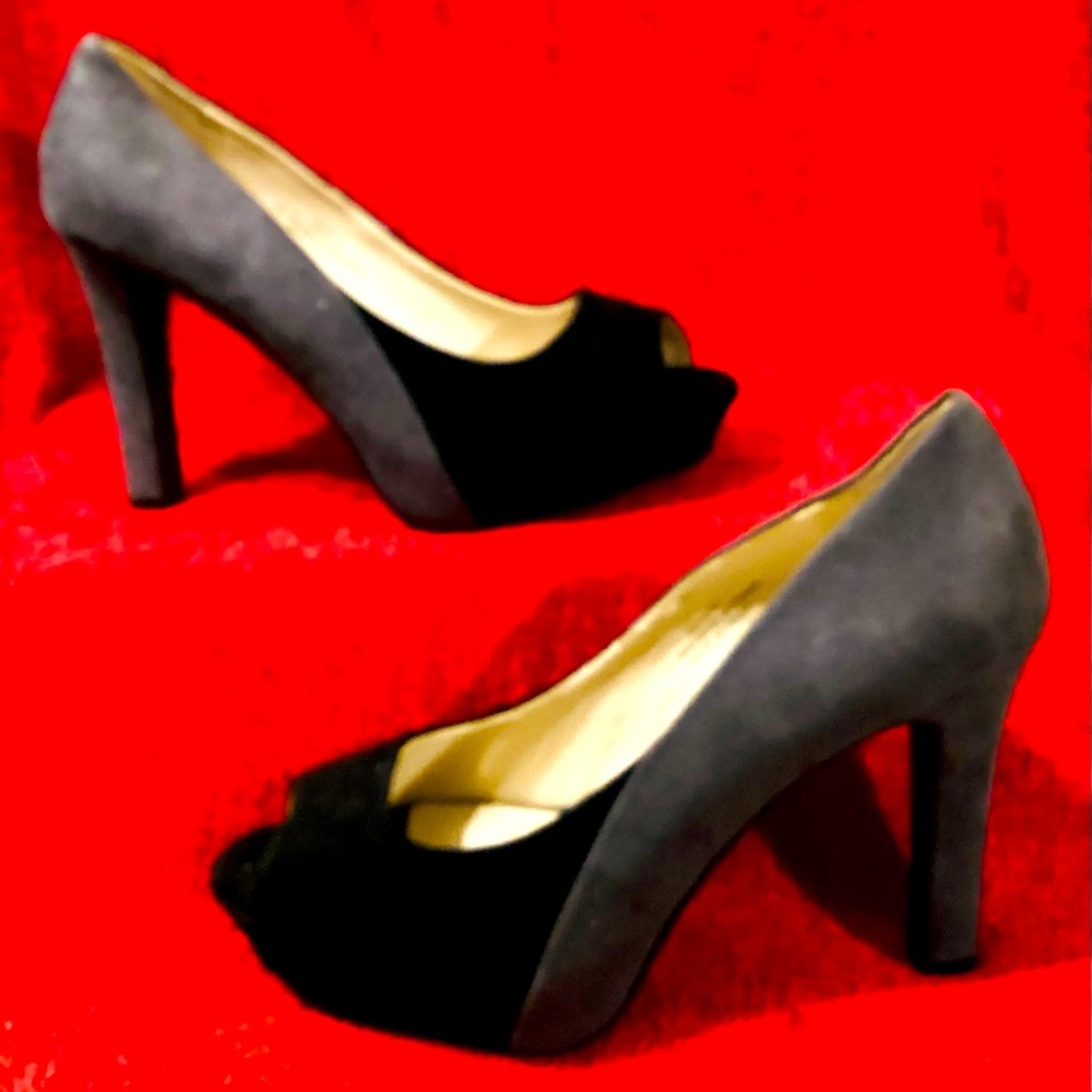 Cato Shoes 8W Black & Gray